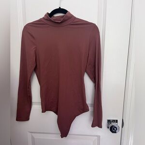 Abercrombie Brown Mock Neck Bodysuit